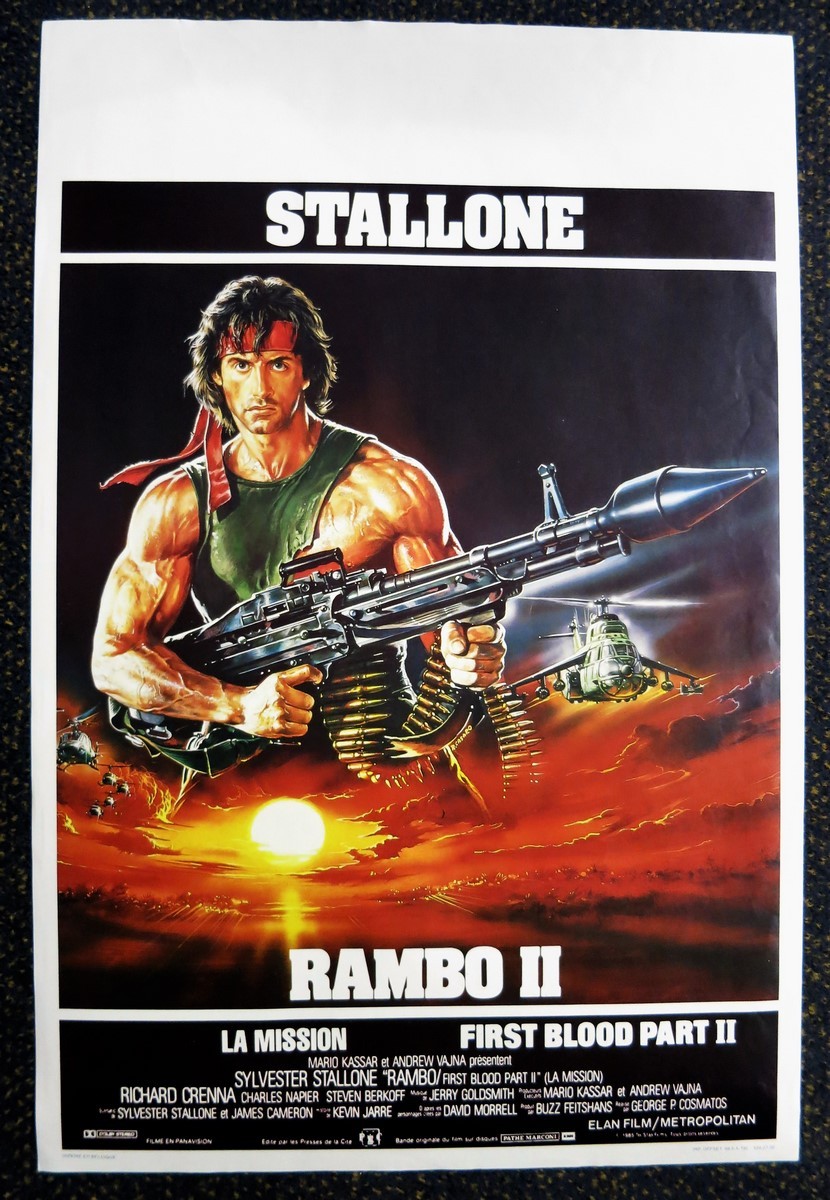 Rambo First Blood Part Ii Belgian Movie Poster Store