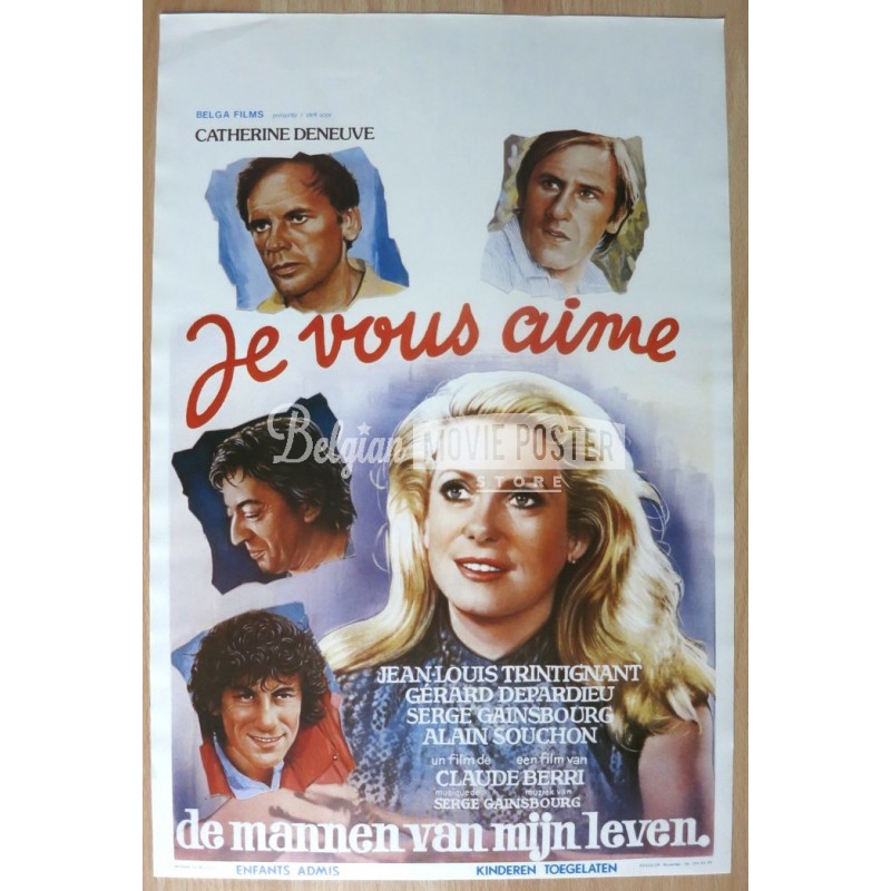 JE VOUS AIME - Belgian Movie Poster Store